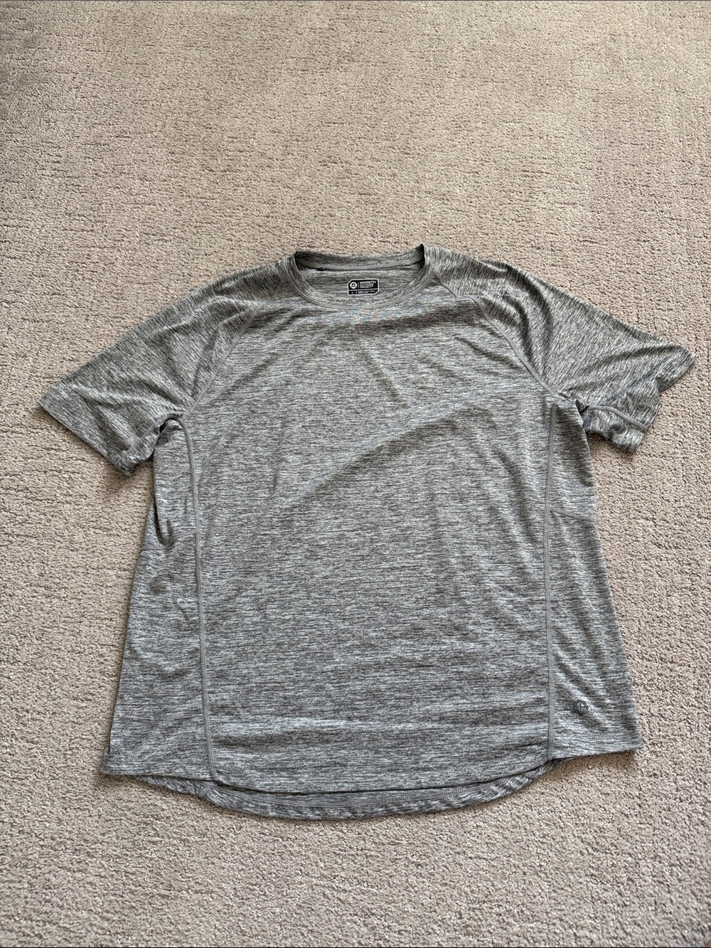 Mondetta Men's Heather Gray Performance Short Sleeve Tee - Large
